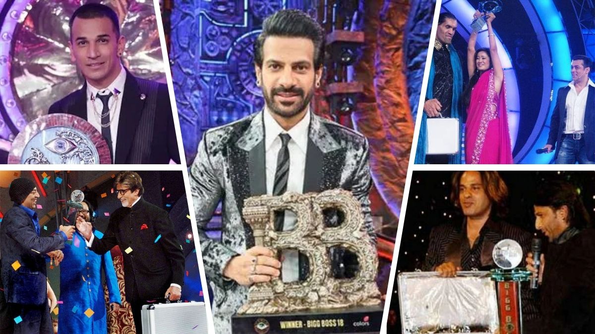 Complete List of Bigg Boss Winners (Season 1 To 18): A Look Back at Every Season's Champion