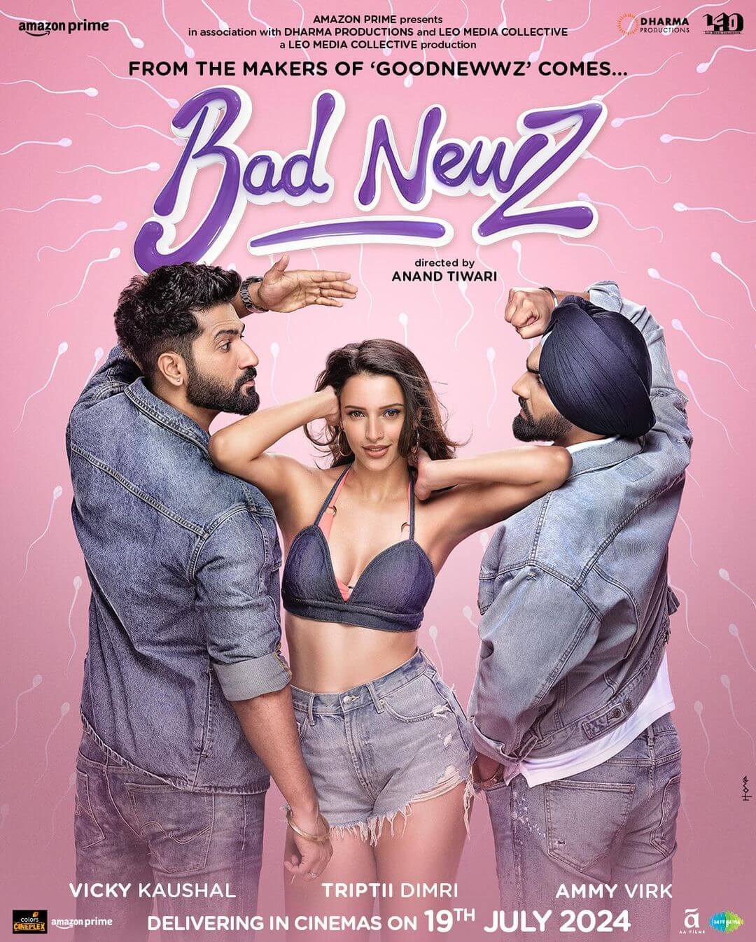 Top 20 Highest Grossing Bollywood Movies of 2024 (Bollywood Box Office Collection Report) 10 Bad Newz Movie Poster