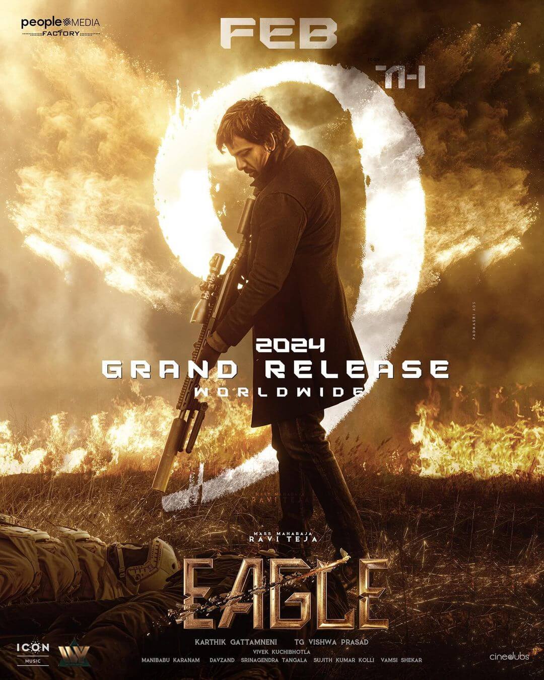 Top 20 Highest Grossing Telugu Movies of 2024 (Telugu Box Office Collection Report & Verdict) 12 Eagle Movie Poster