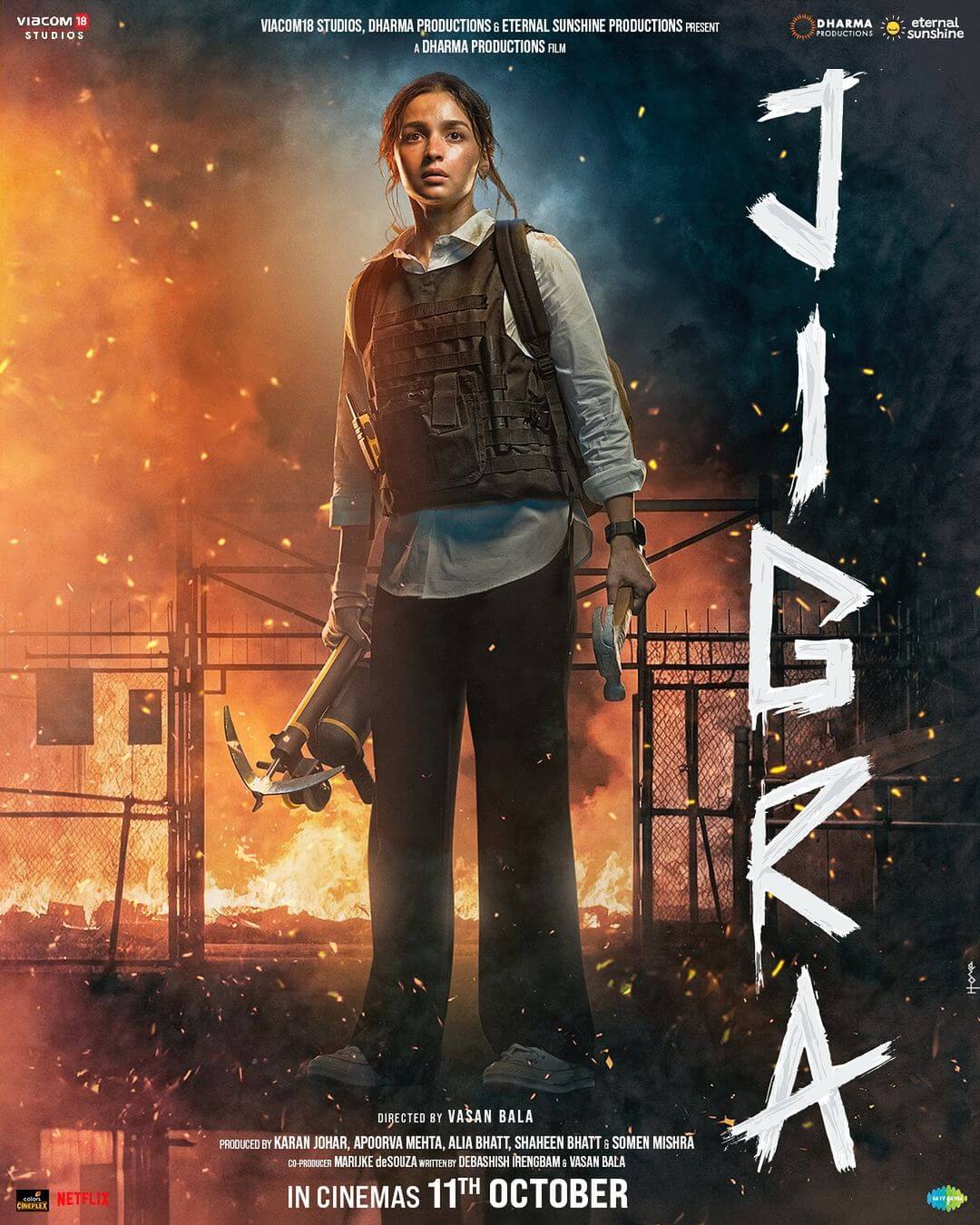 Top 20 Highest Grossing Bollywood Movies of 2024 (Bollywood Box Office Collection Report) 16 Jigra Movie Poster