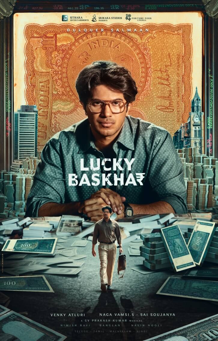 Top 20 Highest Grossing Telugu Movies of 2024 (Telugu Box Office Collection Report & Verdict) 8 Lucky Baskhar Movie Poster